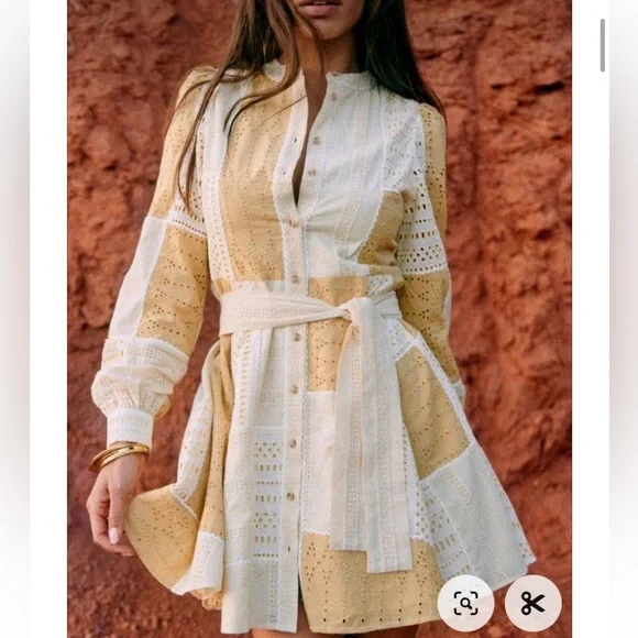 Sezane | Dresses | Sezane Lou Beige Dress Size 38 Us 6 | Poshmark